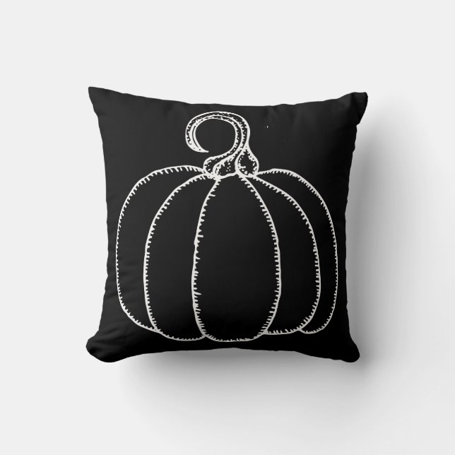 Rolig Glad Halloween Pumpa Kudde (Framsida)