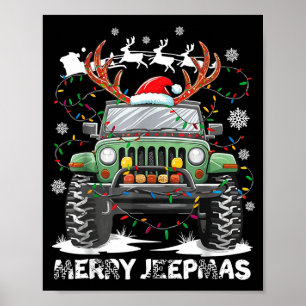 Rolig Glad Jeepmas Ful Ljus Ren Jul Poster