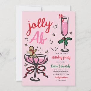 Rolig Glad Jul Cocktail Fest Party Holidayfest Inbjudningar