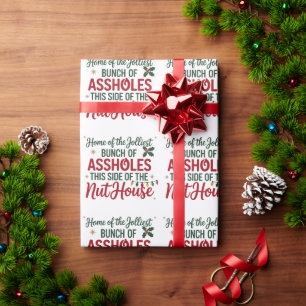Rolig Glad Jul Hem för den Gladaste Xmas Presentpapper