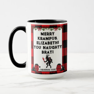 Rolig Glad Krampus Personlig Skräddarsydd Jul Mugg