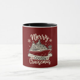 Rolig Glad Kusin Cruisemas Xmas Båttur besättning Mugg