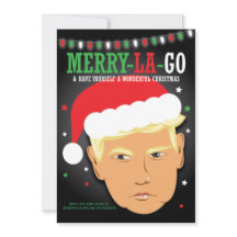 Rolig Glad La Gå Trump Skämt Jul 