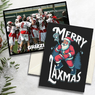 Rolig Glad Laxmas Lacrosse Jul Lag Semester Presen Julkort