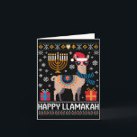 Rolig Glad Llamakah Lama Med Menorah  Kort<br><div class="desc">Rolig Glad Llamakah Lama Med Menorah</div>