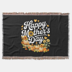 Rolig Glad mors dag Söt blommig för kvinnor Mamma  Filt