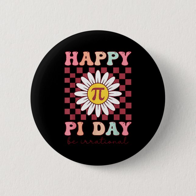 Rolig Glad Pi-dagen Paj Irrationell Knapp (Framsida)