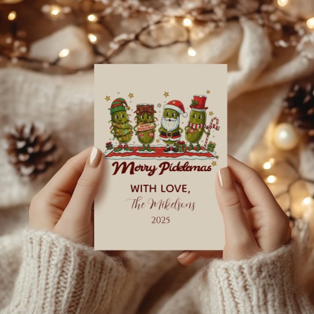 Rolig Glad Picklemas jul Julkort (Skapare uppladdad)