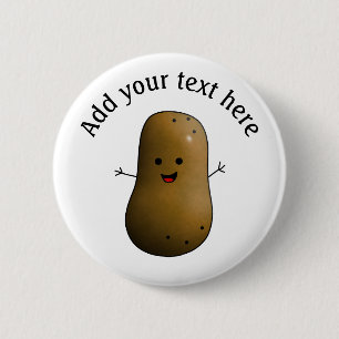 Rolig Glad Potatis Personlig Knapp