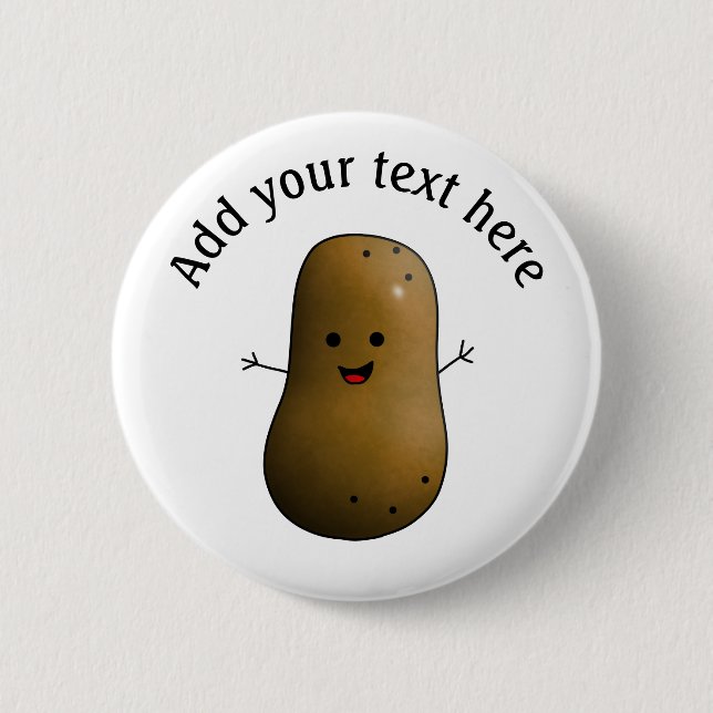 Rolig Glad Potatis Personlig Knapp (Framsida)
