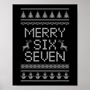Rolig Glad Sex Sju 6 7 Meme Design Jul Humo Poster