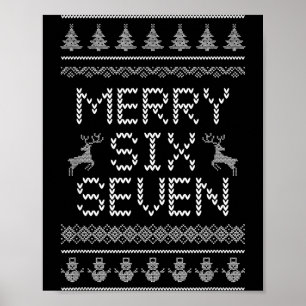 Rolig Glad Sex Sju 6 7 Meme Design Jul Humo Poster