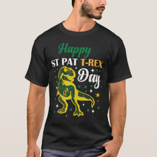Rolig Glad St. Pat Trex Dag T Shirt