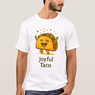 Rolig Glad Taco T-Shirt | Söt Matfest T-Shirt