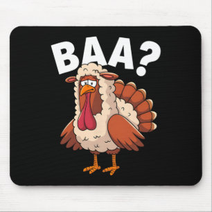 Rolig Glad Thanksgiving Kalkon En Lamm Kostym Musmatta