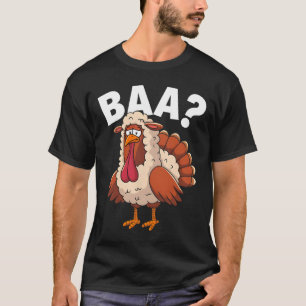 Rolig Glad Thanksgiving Kalkon En Lamm Kostym T Shirt