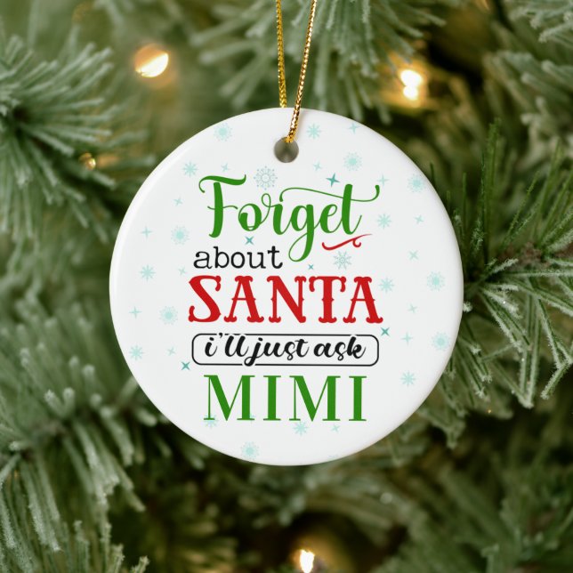 Rolig Glöm MIMI Mormor Jul Ornament (Träd)