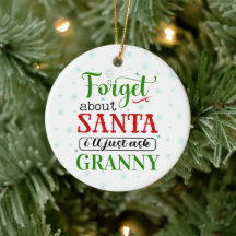 Rolig Glöm Santa MORMOR Julgransprydnad