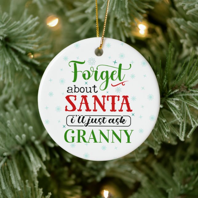 Rolig Glöm Santa MORMOR Julgransprydnad Keramik (Träd)