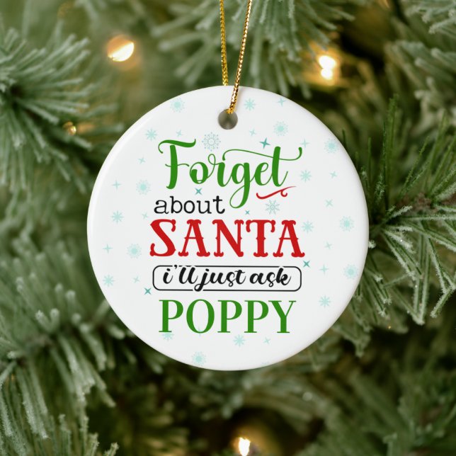 Rolig Glöm Santa POPPY Julgranskula (Träd)
