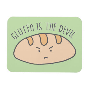 Rolig Gluten är den fria djävulenglutenen Magnet