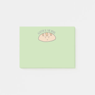 Rolig Gluten är den ljusa djävulen - grönt Post-it Block