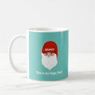 Rolig Gnaven Gnom Ansikte på Turkos Kaffemugg