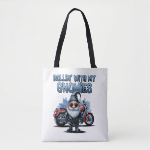 Rolig Gnom-Totebag För Motorcyklist Tygkasse