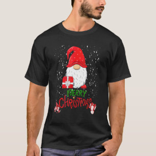 Rolig Gnome Jul Pyjamas Trädgård God Jul Pappa T Shirt