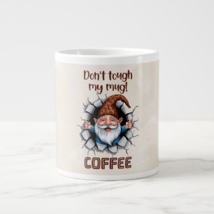Rolig Gnome Kaffemug – “Rör inte min mug” Jumbo Mugg