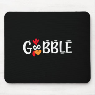 Rolig Gobble Turkansikte Glad Thanksgiving Turk Musmatta