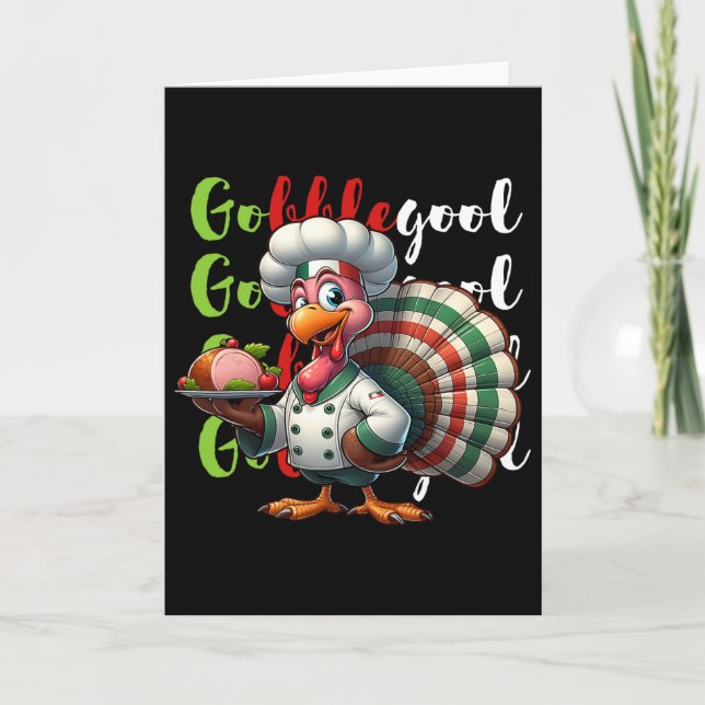 Rolig Gobblegool Kalkon Thanksgiving Gobble Gool T Kort (Framsida)