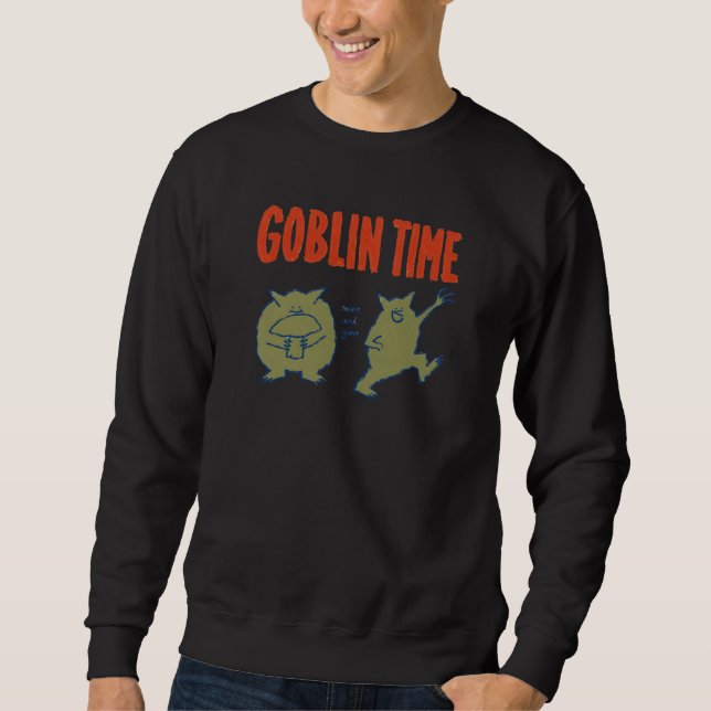 Rolig Goblintid Excentrisk Svamp Lång Ärmad Tröja (Framsida)