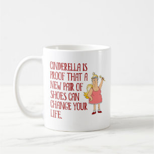 Rolig god fé-/Cinderella typografi Kaffemugg