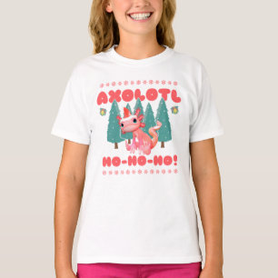 Rolig God Jul Axolotl Ho-Ho-Ho! T Shirt