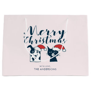 Rolig god jul för Santa hund- & kattklotter