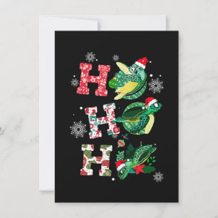 Rolig God Jul HO HO HO Sköldpadda Tomte Inbjudningar