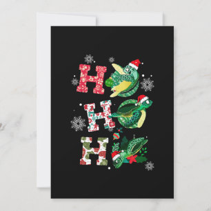 Rolig God Jul HO HO HO Sköldpadda Tomte Inbjudningar