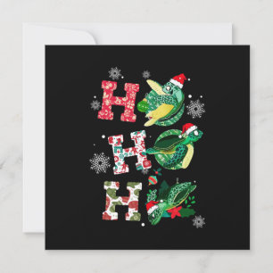 Rolig God Jul HO HO HO Sköldpadda Tomte Inbjudningar