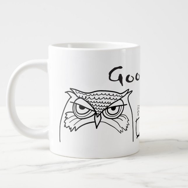 Rolig God Morgon Citat Jumbo Mugg (Vänster)