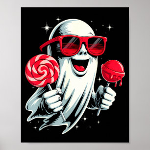 Rolig godis-ghost – retro barn Halloween-kostym  Poster