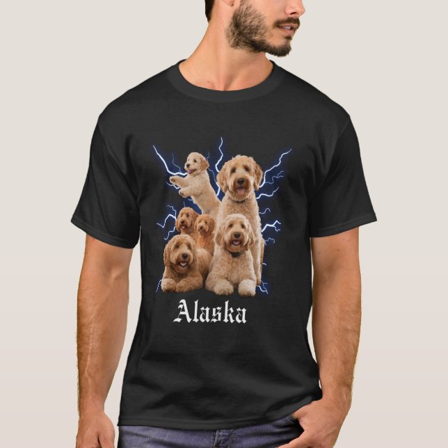 Rolig Golden Doodle Bootleg Alaska T Shirt (Framsida)