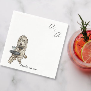 Rolig Golden Doodle Cocktail Pappersservett