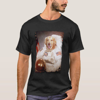 Rolig Golden Retriever Astronaut Rymd Hund Djur T Shirt