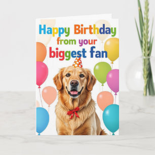Rolig Golden Retriever Hund Glad Födelsedag Kort