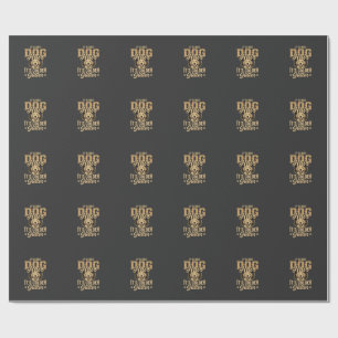 Rolig Golden Retriever Hund Hår Glitter Presentpapper
