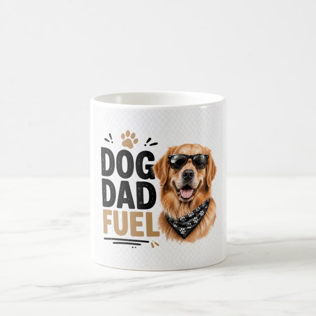 Rolig Golden Retriever Kaffe Mugg Des för Pappa ti (Center)