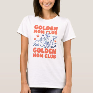 Rolig Golden Retriever Mamma T-Shirt