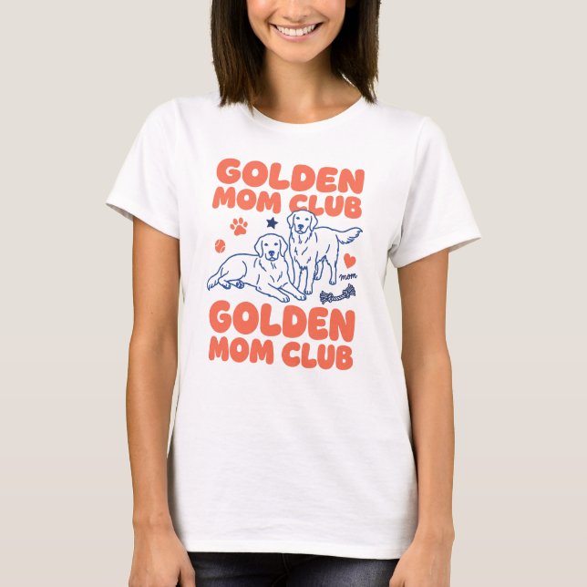 Rolig Golden Retriever Mamma T-Shirt (Framsida)