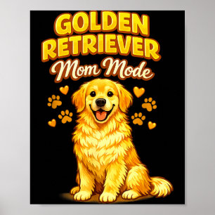 Rolig golden retriever mammod hundälskare söt poster